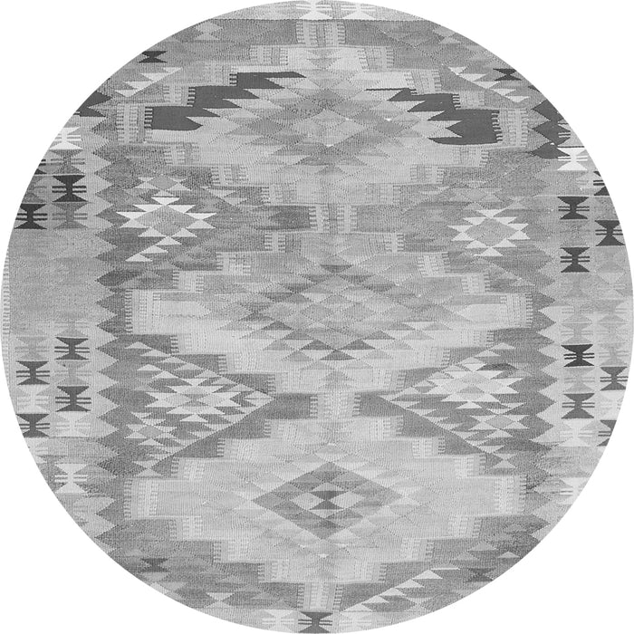 Machine Washable Southwestern Gray Country Rug, wshcon2677gry