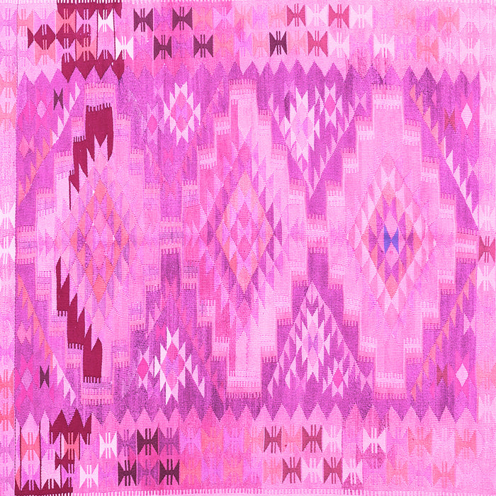 Square Southwestern Pink Country Rug, con2677pnk