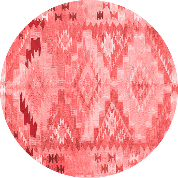 Machine Washable Southwestern Red Country Rug, wshcon2677red