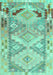 Southwestern Turquoise Country Rug, con2677turq