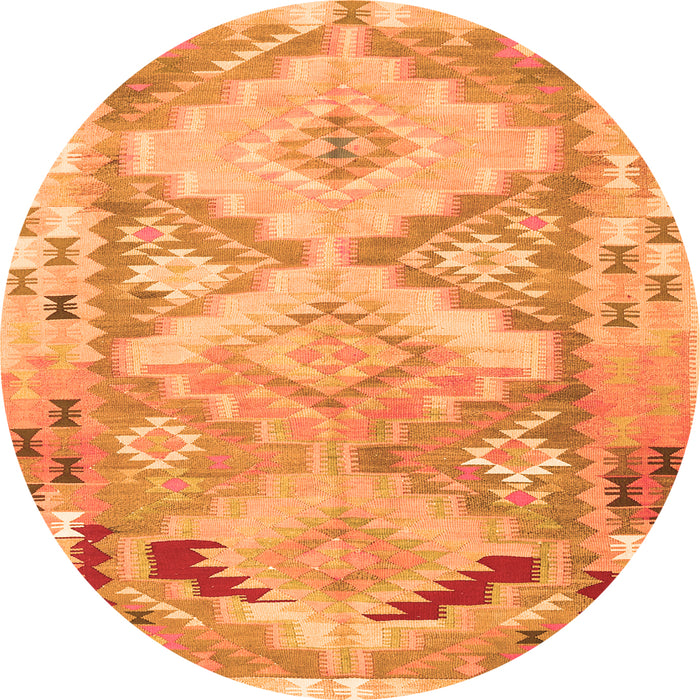 Square Southwestern Orange Country Rug, con2677org