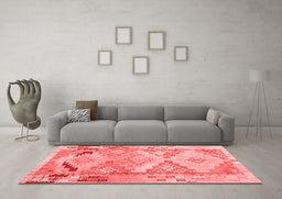 Country Red Washable Rugs
