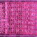 Square Machine Washable Abstract Pink Contemporary Rug, wshcon2678pnk