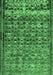 Machine Washable Abstract Emerald Green Contemporary Area Rugs, wshcon2678emgrn