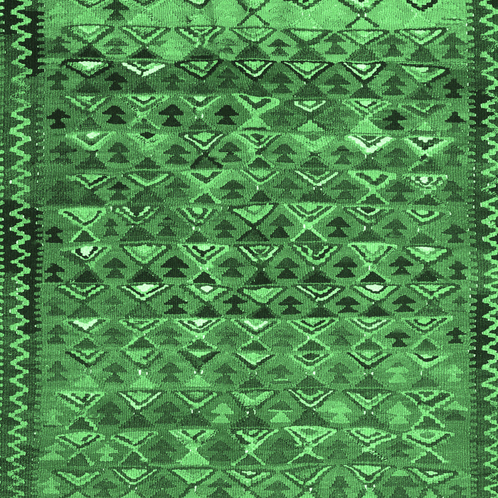 Machine Washable Abstract Emerald Green Contemporary Area Rugs, wshcon2678emgrn