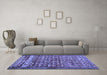 Machine Washable Abstract Blue Contemporary Rug in a Living Room, wshcon2678blu