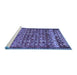 Sideview of Machine Washable Abstract Blue Contemporary Rug, wshcon2678blu