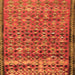 Serging Thickness of Abstract Orange Contemporary Rug, con2678org