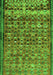 Abstract Green Contemporary Rug, con2678grn