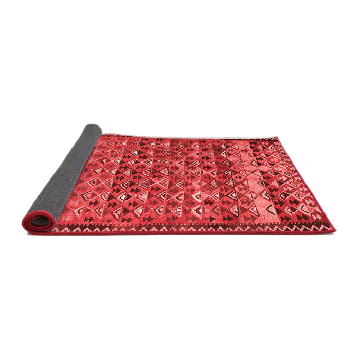 Abstract Red Contemporary Area Rugs