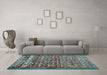 Machine Washable Abstract Light Blue Contemporary Rug in a Living Room, wshcon2678lblu