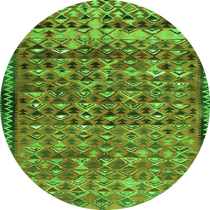 Machine Washable Abstract Green Contemporary Area Rugs, wshcon2678grn