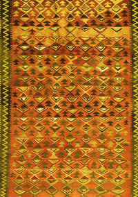 Abstract Yellow Contemporary Rug, con2678yw