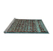 Sideview of Machine Washable Abstract Light Blue Contemporary Rug, wshcon2678lblu