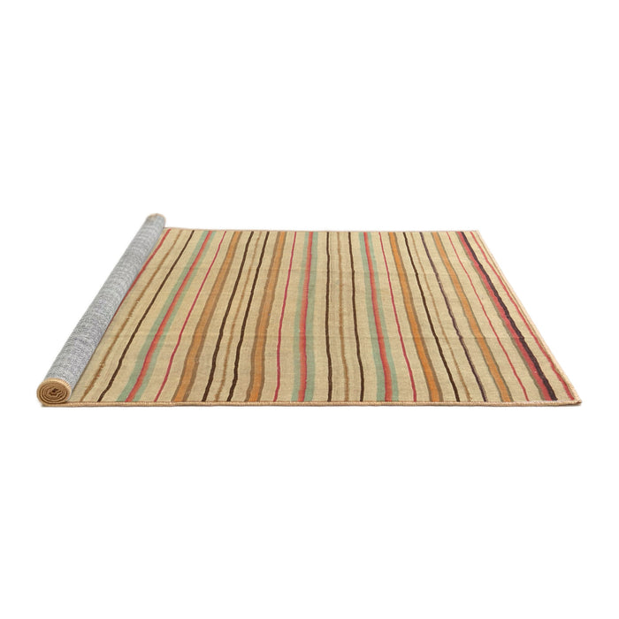 Serging Thickness of Machine Washable Contemporary Bronze Brown Rug, wshcon2679