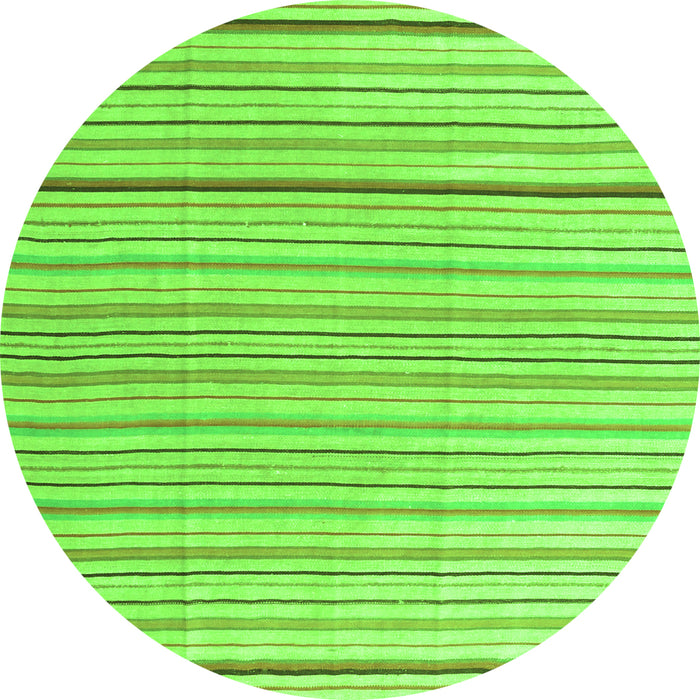 Square Solid Green Modern Rug, con2679grn