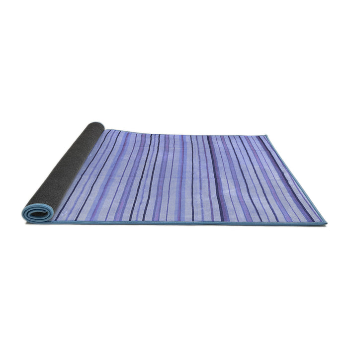Sideview of Solid Blue Modern Rug, con2679blu