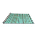 Sideview of Machine Washable Solid Light Blue Modern Rug, wshcon2679lblu