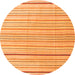 Square Solid Orange Modern Rug, con2679org