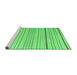 Sideview of Machine Washable Solid Emerald Green Modern Area Rugs, wshcon2679emgrn