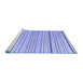 Sideview of Machine Washable Solid Blue Modern Rug, wshcon2679blu