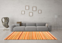 Machine Washable Solid Orange Modern Rug, wshcon2679org