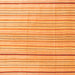 Round Machine Washable Solid Orange Modern Area Rugs, wshcon2679org