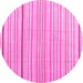 Round Solid Pink Modern Rug, con2679pnk