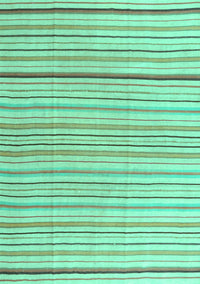 Solid Turquoise Modern Rug, con2679turq