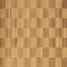 Square Machine Washable Checkered Brown Modern Rug, wshcon267brn