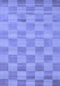 Checkered Blue Modern Rug, con267blu