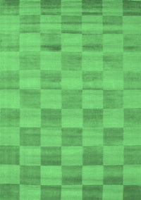 Checkered Emerald Green Modern Rug, con267emgrn