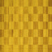 Square Machine Washable Checkered Yellow Modern Rug, wshcon267yw