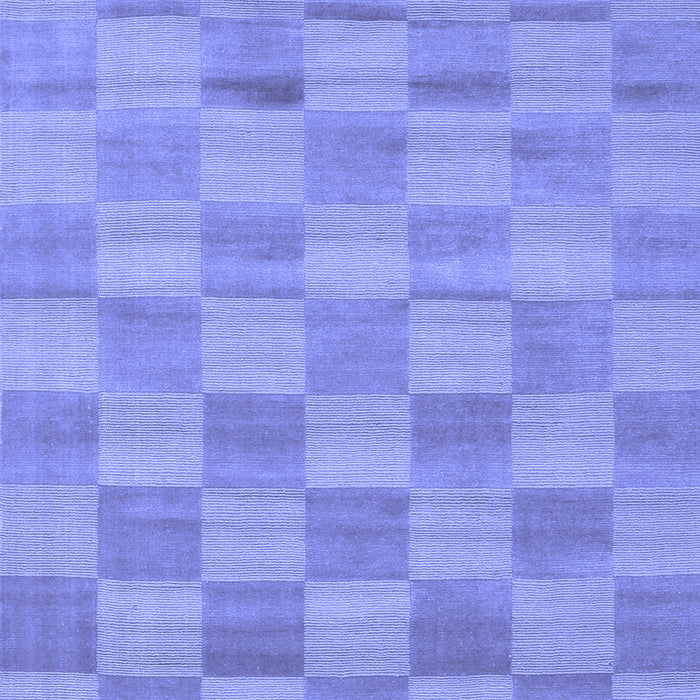 Machine Washable Checkered Blue Modern Rug, wshcon267blu