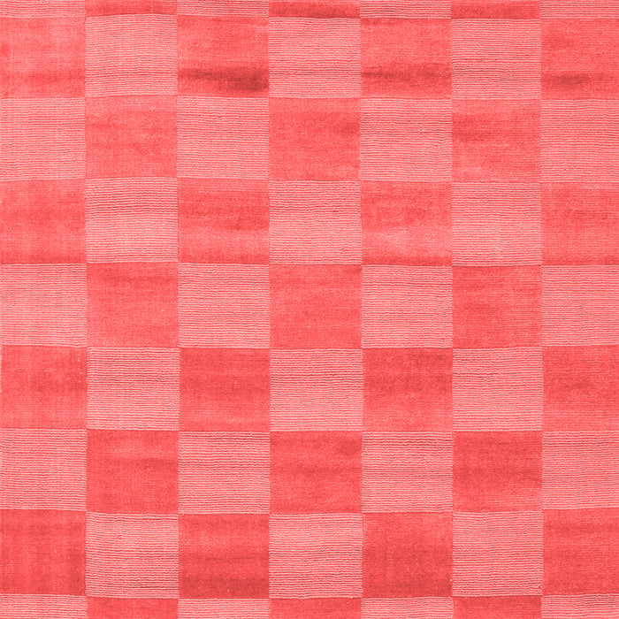 Machine Washable Checkered Red Modern Rug, wshcon267red