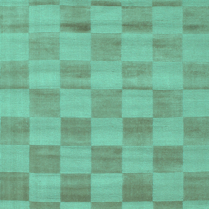 Checkered Turquoise Modern Rug, con267turq