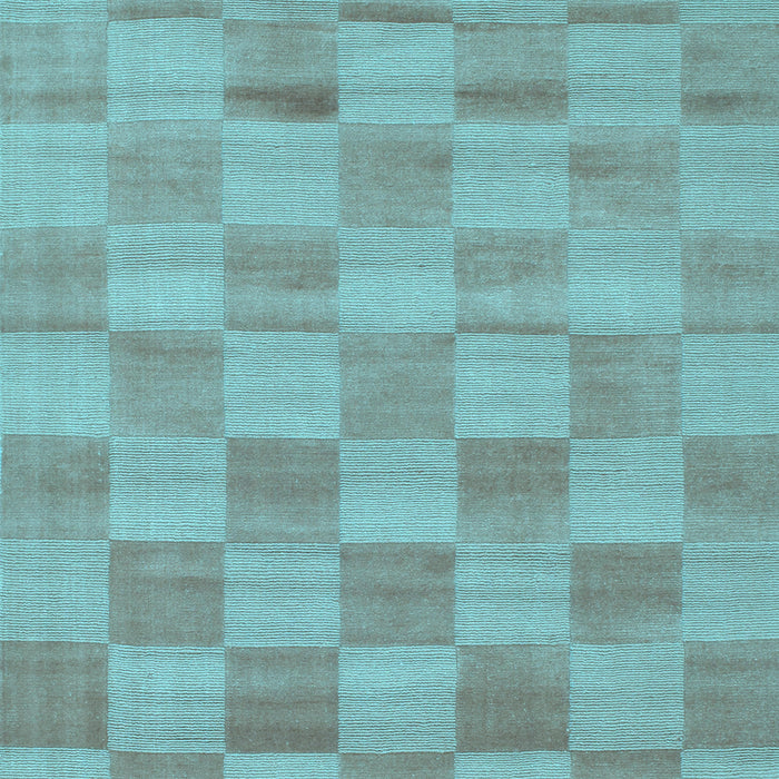 Machine Washable Checkered Light Blue Modern Rug, wshcon267lblu