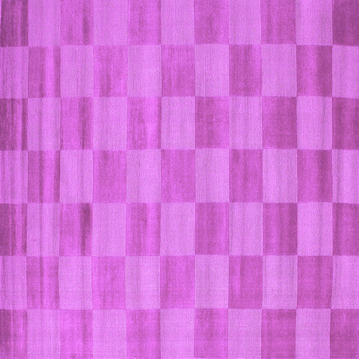 Square Machine Washable Checkered Purple Modern Area Rugs, wshcon267pur