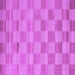 Square Machine Washable Checkered Purple Modern Area Rugs, wshcon267pur