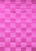 Machine Washable Checkered Pink Modern Rug, wshcon267pnk