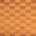 Round Machine Washable Checkered Orange Modern Area Rugs, wshcon267org