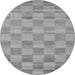 Machine Washable Checkered Gray Modern Rug, wshcon267gry