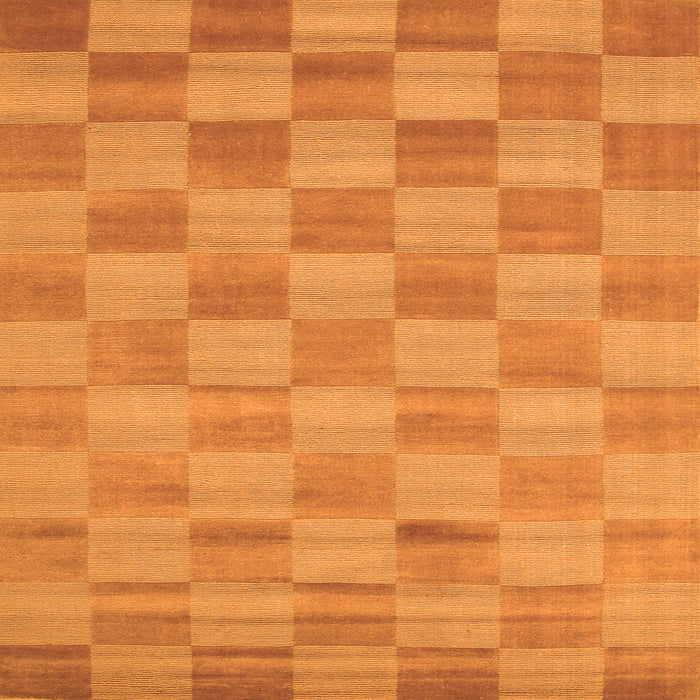 Serging Thickness of Checkered Orange Modern Rug, con267org