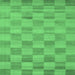 Square Machine Washable Checkered Emerald Green Modern Area Rugs, wshcon267emgrn