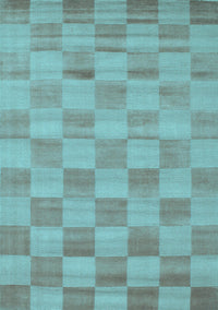 Checkered Light Blue Modern Rug, con267lblu