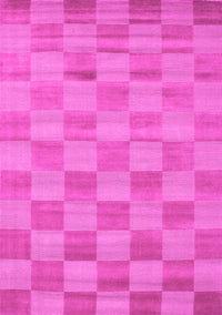 Checkered Pink Modern Rug, con267pnk