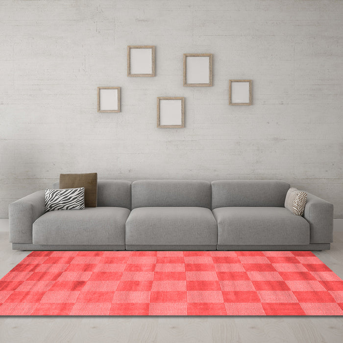 Modern Red Washable Rugs