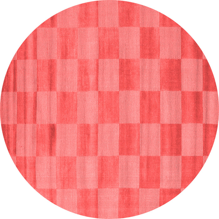 Machine Washable Checkered Red Modern Rug, wshcon267red