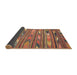 Thickness of Contemporary Brown Red Southwestern Rug, con2680