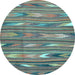 Round Southwestern Light Blue Country Rug, con2680lblu